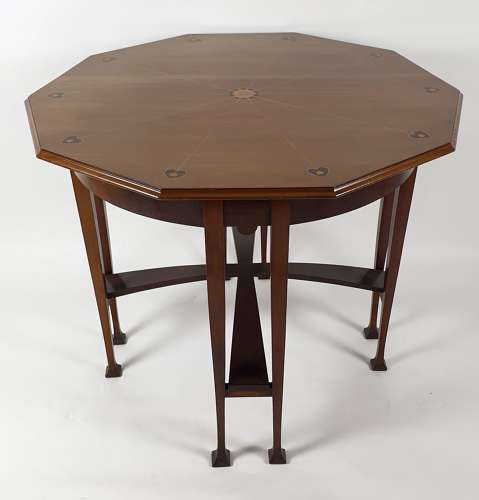 Art Nouveau Hexagonal Table