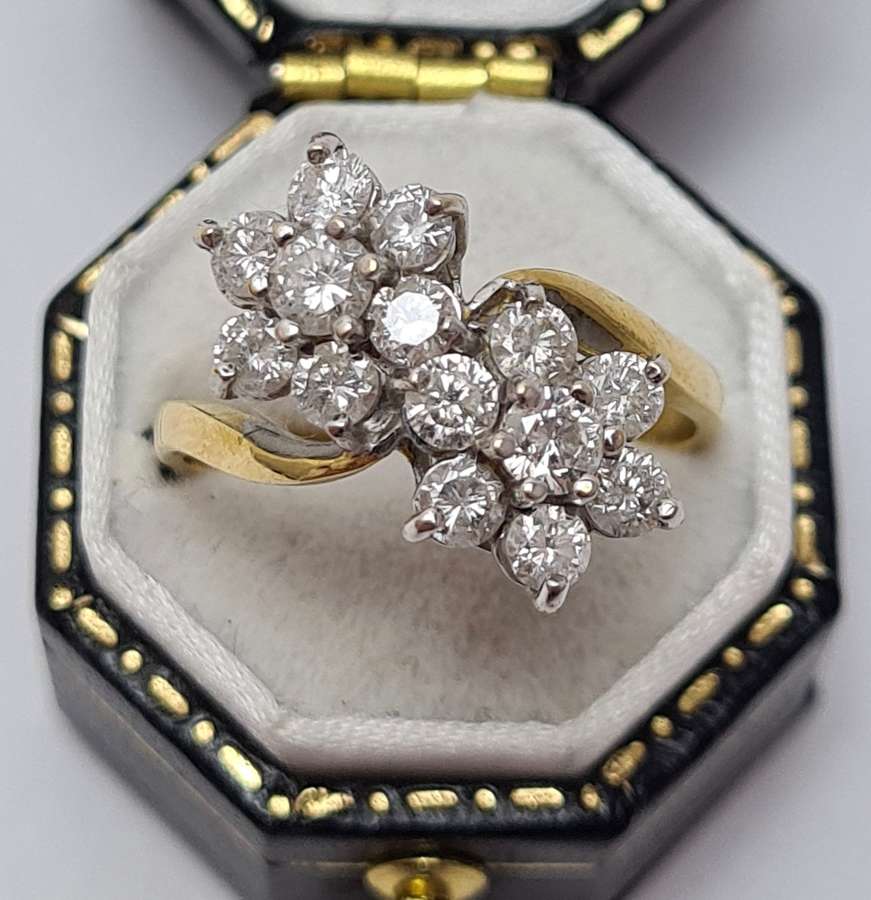 Diamond Double Daisy Ring