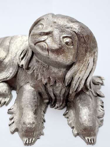 Silver Model of Pekingese Dog