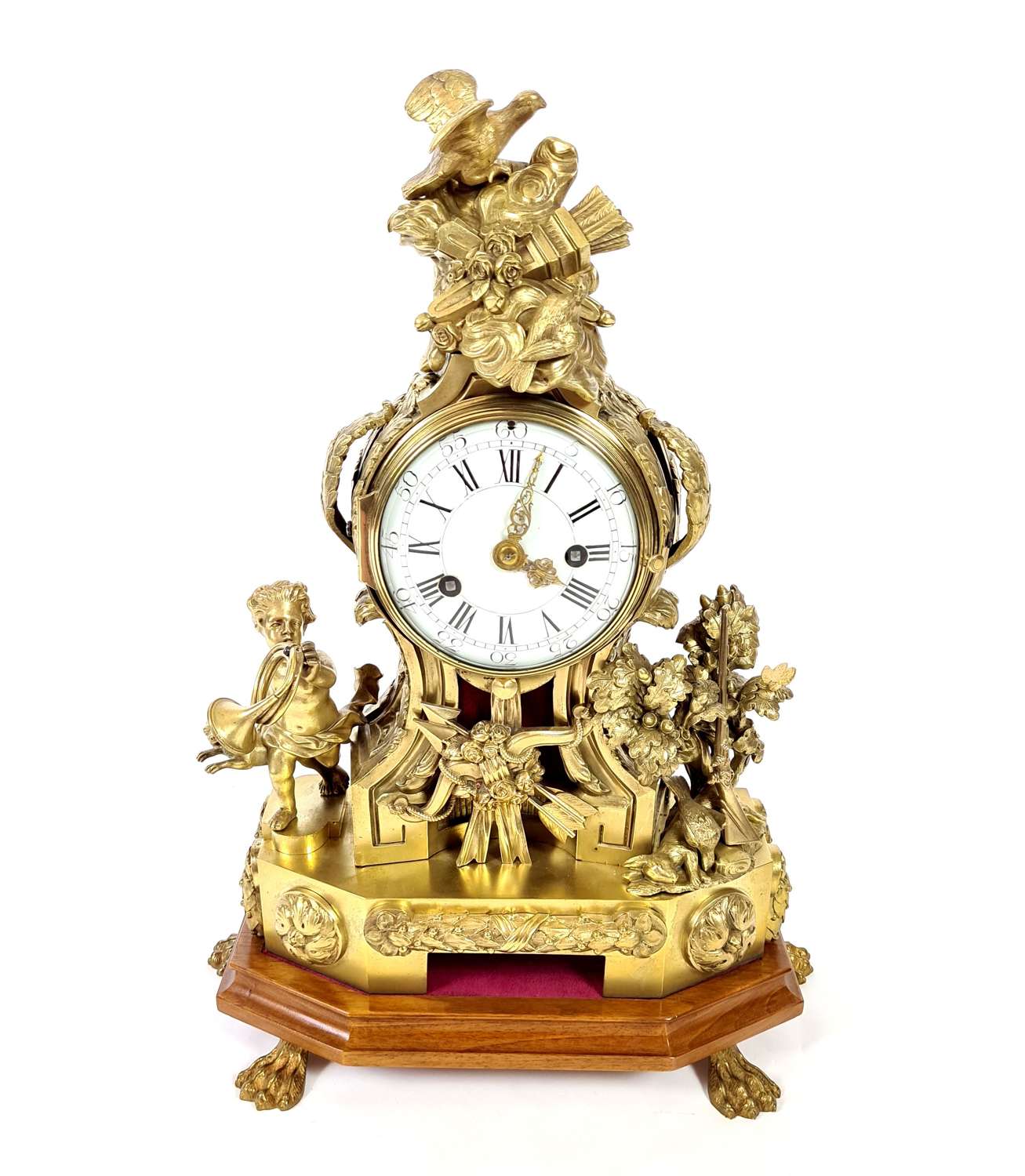 French Bronze Mantle Clock
