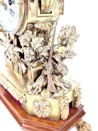 French Bronze Mantle Clock