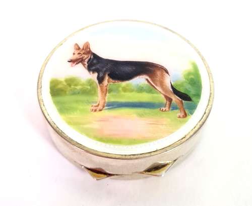 French Silver and Enamel Compact