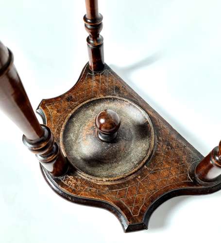A Walnut Stick Stand
