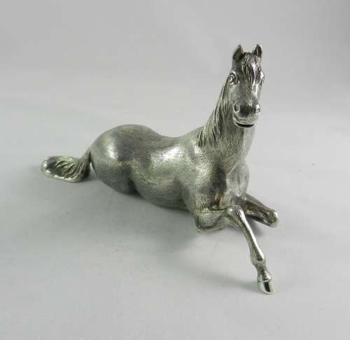 Silver Horse Figure.