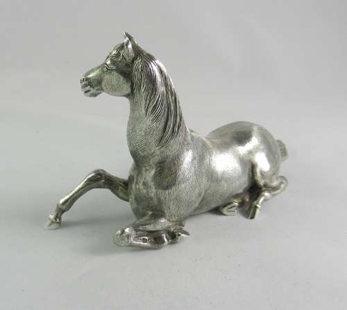 Silver Horse Figure.