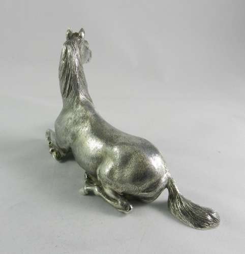 Silver Horse Figure.
