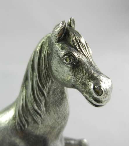 Silver Horse Figure.