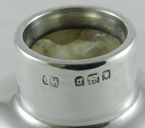 Silver-Mounted Cut Glass Perfume Bottle