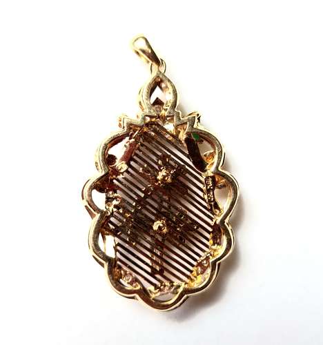 Gold Floral Pendant