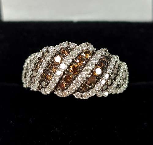 Chocolate and White Diamond Rings