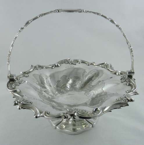 Antique Silver Cake Basket