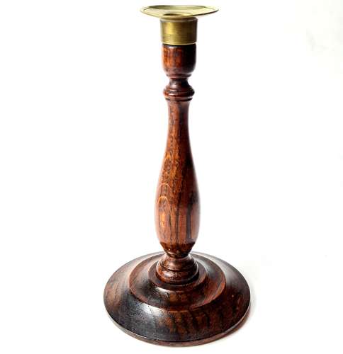 Pair of Oak Candlesticks