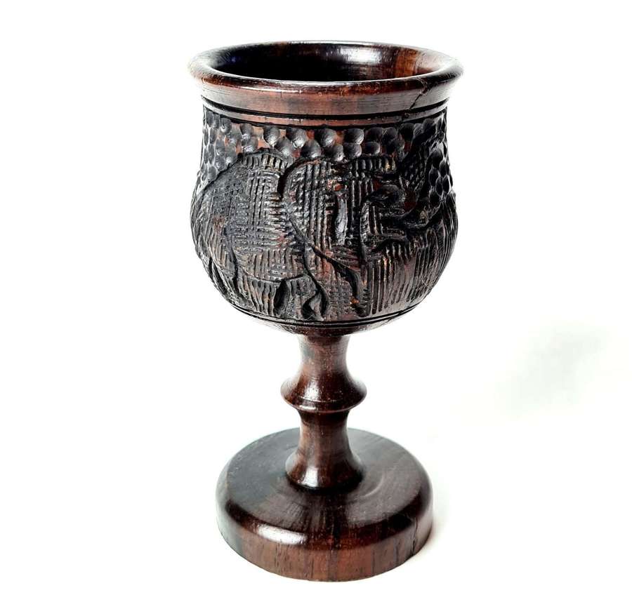 African Carved Goblet