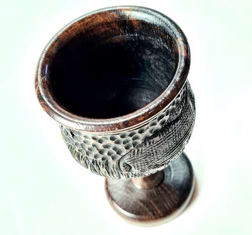 African Carved Goblet
