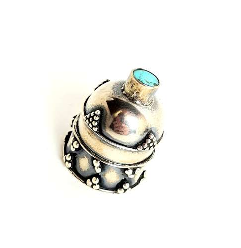 Round Silver Pot