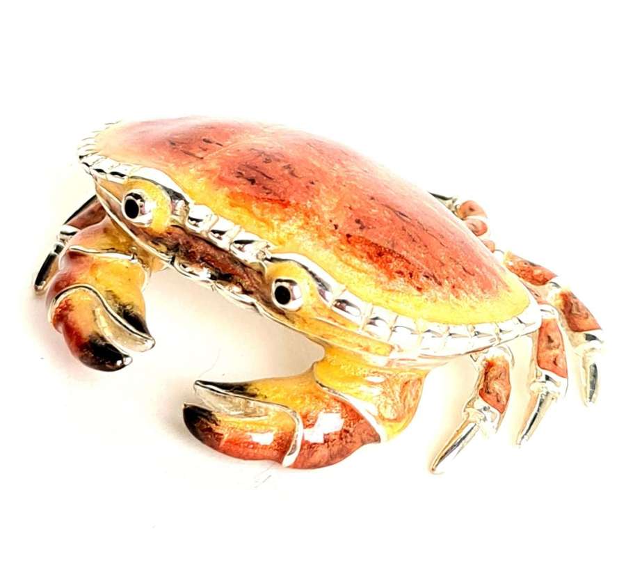 Silver and Enamel Crab