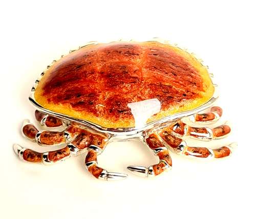 Silver and Enamel Crab