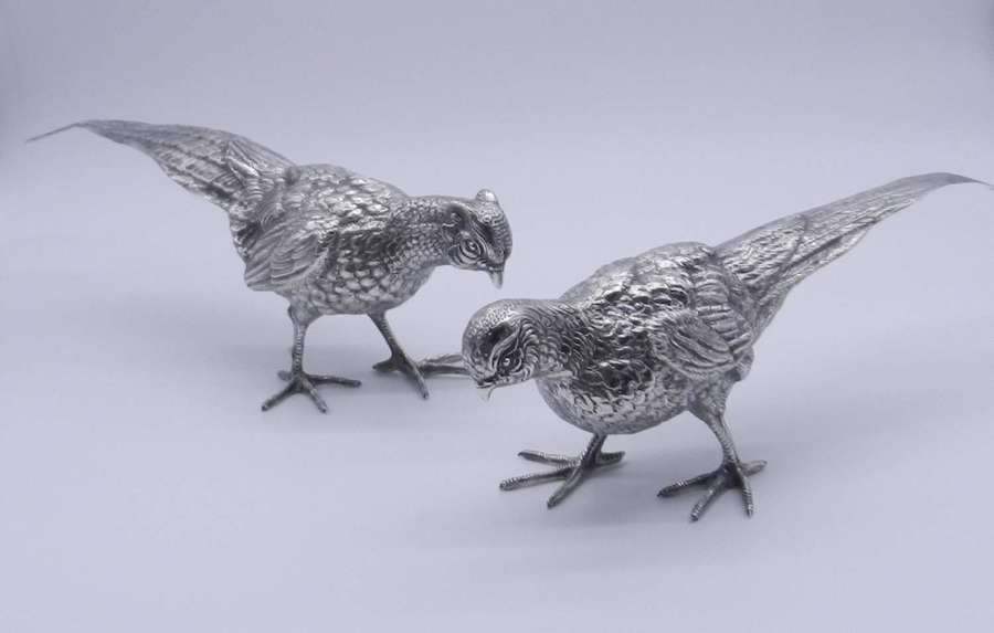 Silver Pair Pheasants