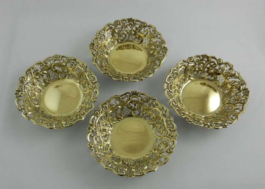 Antique Silver-Gilt Bon-Bon Dishes