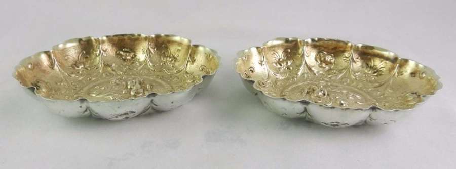 Pair of Antique Silver-Gilt Dishes