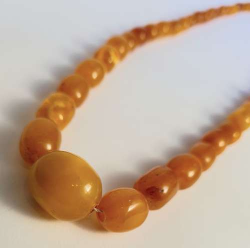 Victorian Butterscotch Amber Beads