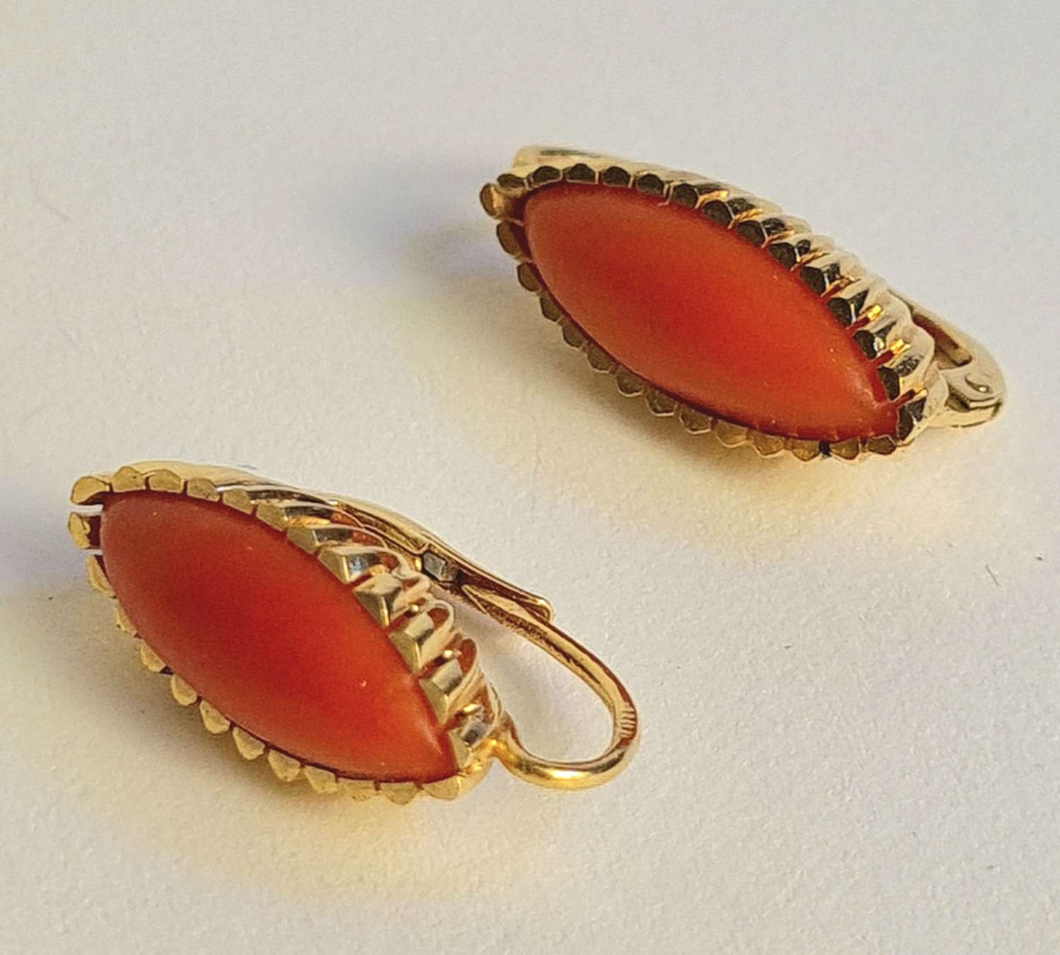 Old Coral Earrings