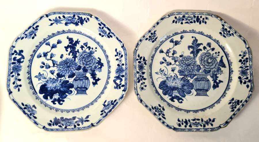 Pair of Blue and White Dishes