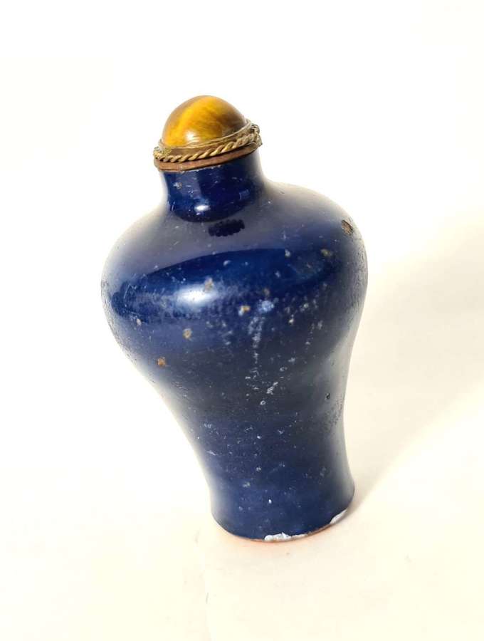 Blue Glazed Snuff Bottle