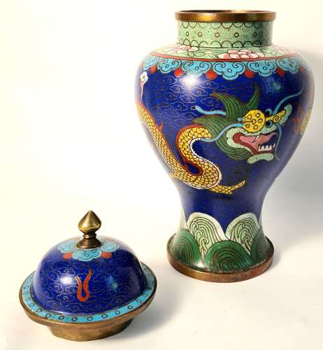 Cloisonne Lidded Jar
