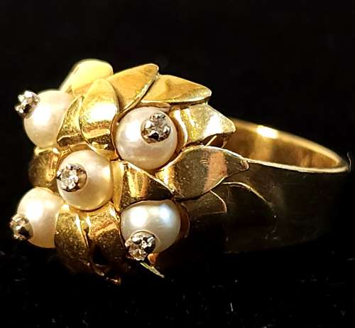Pearl and Diamond Ring
