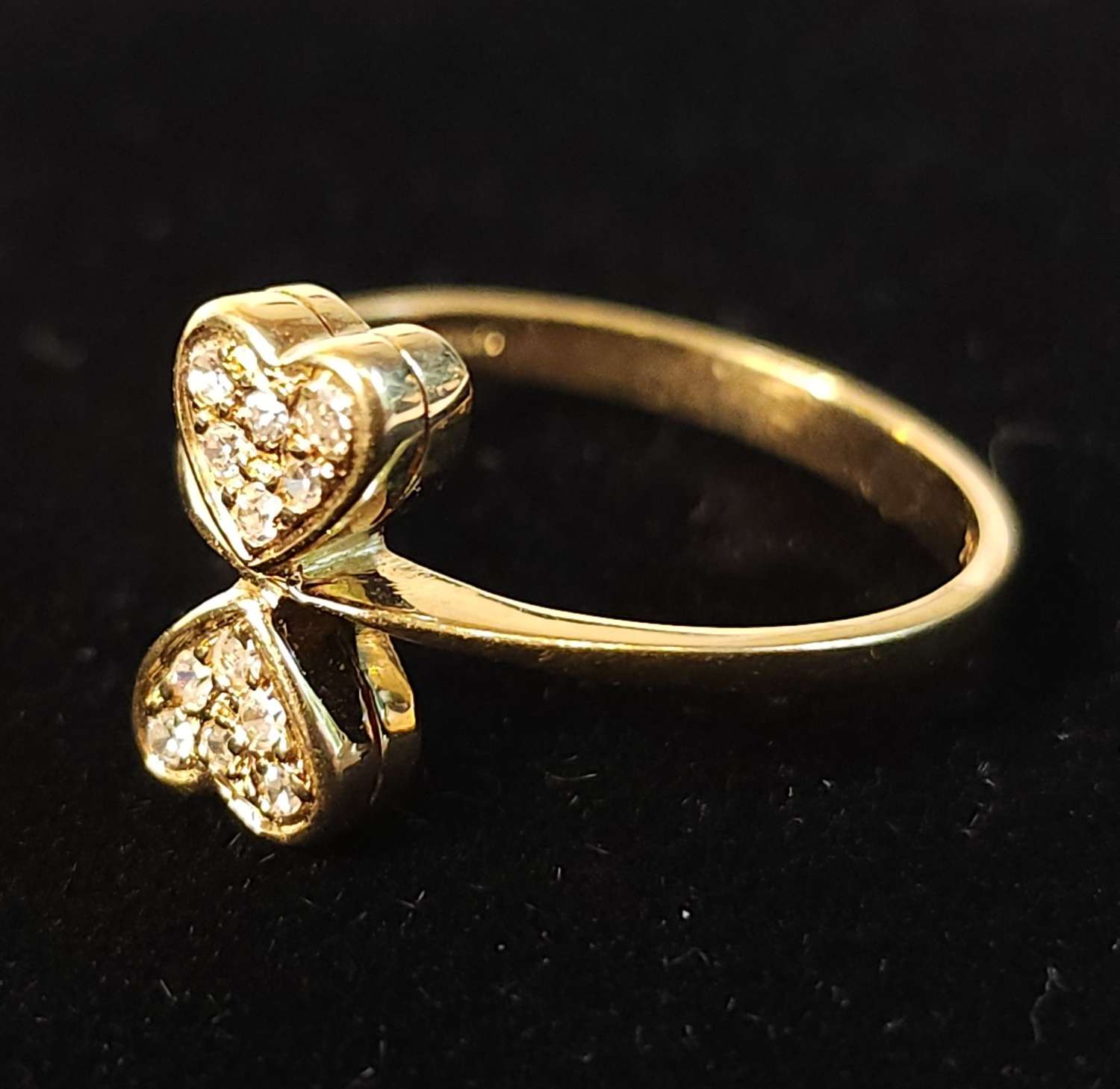 Twin Hearts Diamond Ring