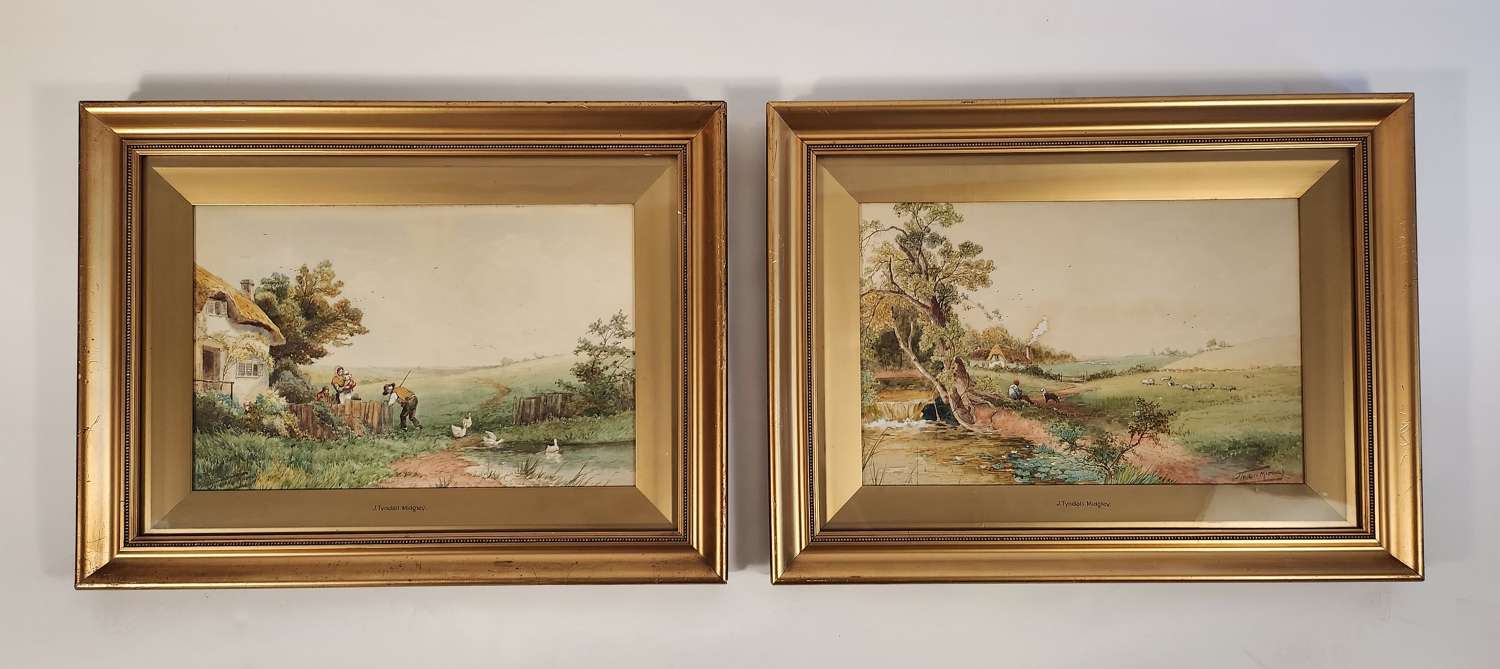 James Tyndall Midglay Pair of Watercolours
