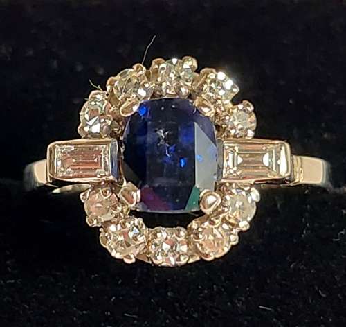 1970's Sapphire and Diamond Ring