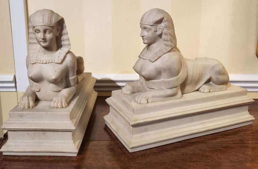 Pair of Sphinx Statuettes