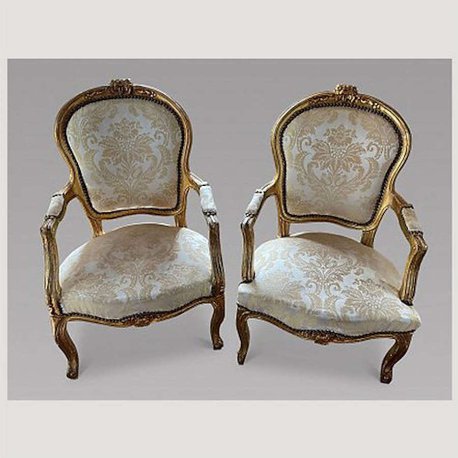 Pair of Mid century Louis XVI-style Armchairs