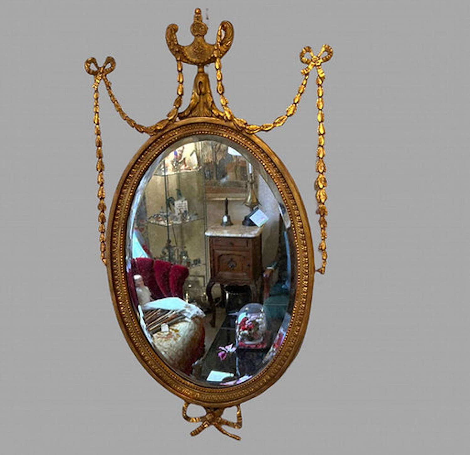 An Elegant Adam-Style Mirror c1900