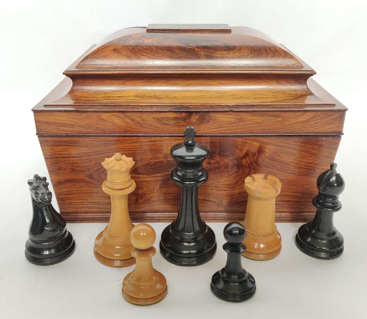 Rare Jaques Chess Set with Commissioned Box