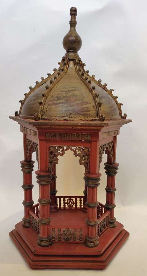 Octagonal Red Lacquered Shrine