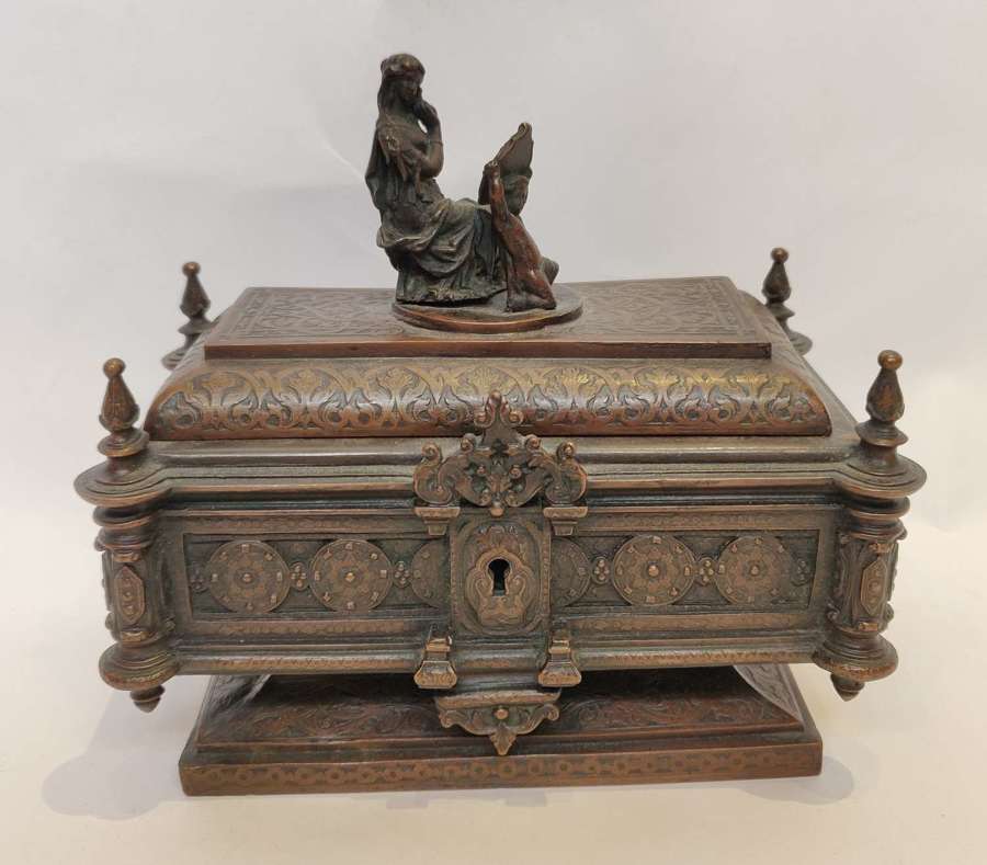Alexandre Gueyton (After) Bronze Casket Circa 1854