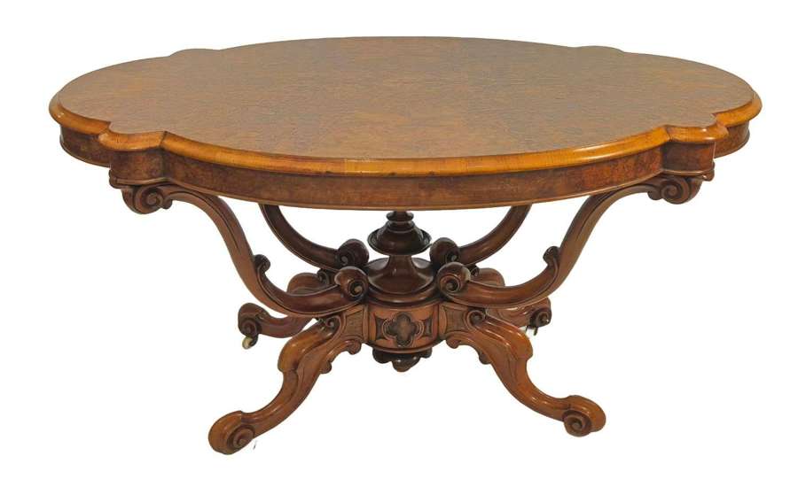Victorian Burr Walnut Table
