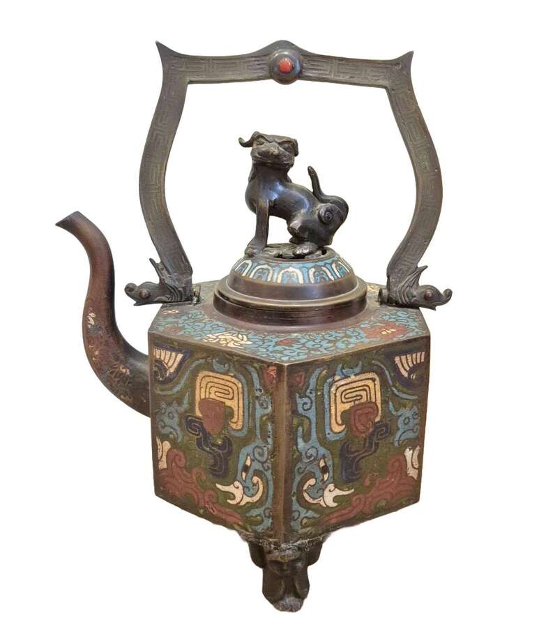 Chinese Cloisonn&eacute; Tea Pot