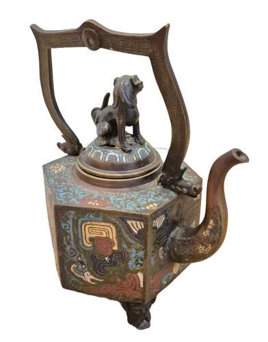 Chinese Cloisonné Tea Pot