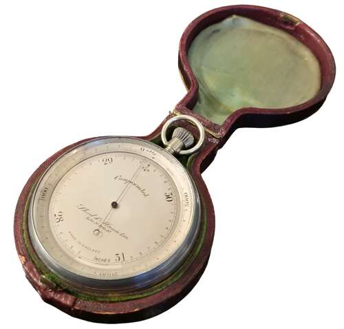 Cased Portable Aneroid Surveying Barometer