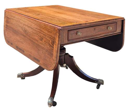 A Regency Rosewood Drop Flap Table
