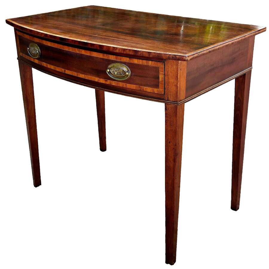 Sheraton Bow Fronted Side Table